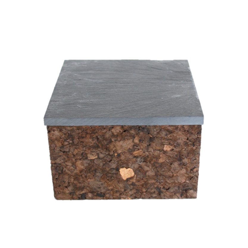 Korkbox i mörk kork, small