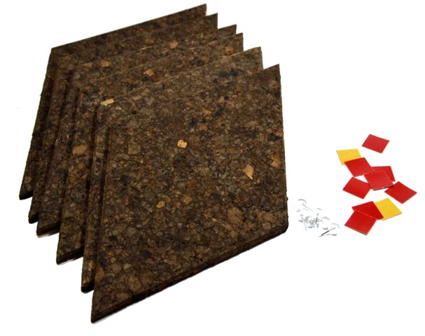 Väggkork diamant svart