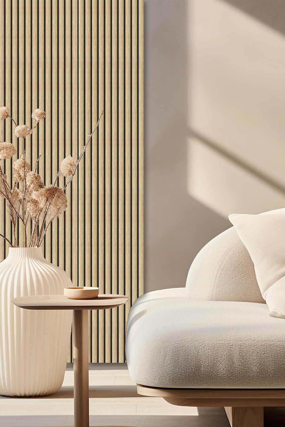 Acoustic panels ribbed walls from Nooliliving with rounded ribs in ...