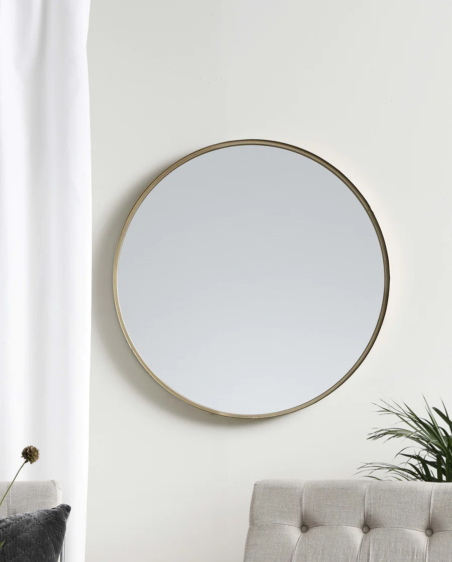 Nordal Curlew Round Mirror, Iron