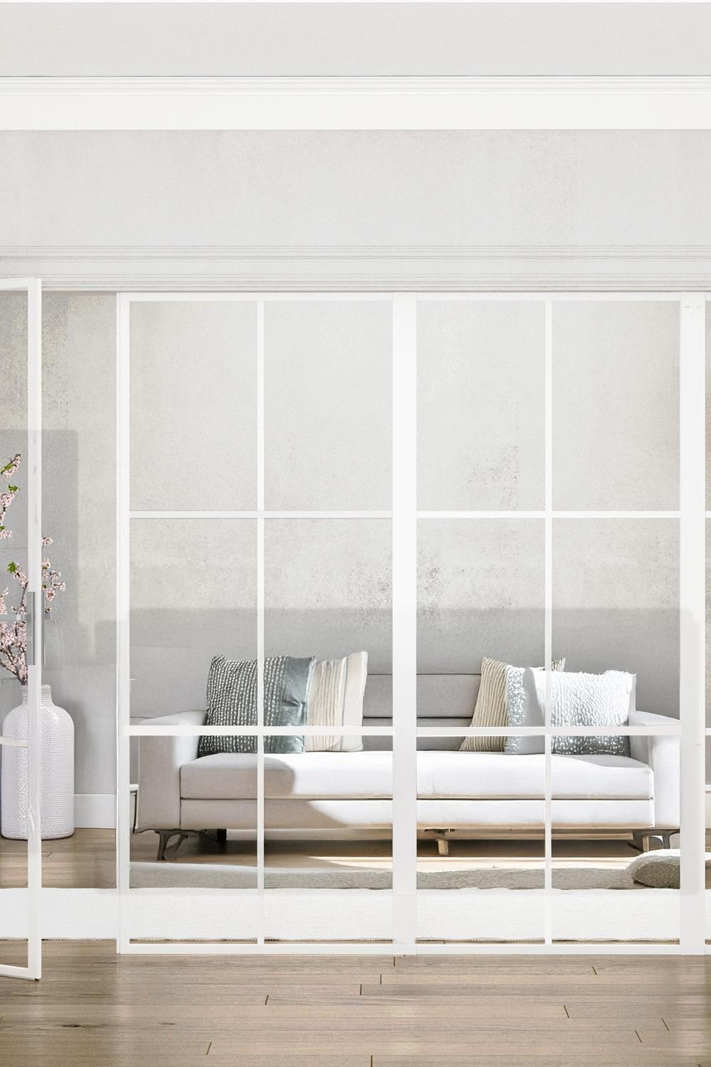 Industrivägg 2 dörrar + 2 väggar vit