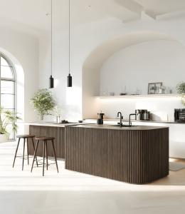 Akustikpanel | Väggpanel Böjbar Rökt ek