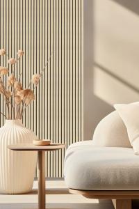 Akustikpanel | Väggpanel Rundad Ljus ek