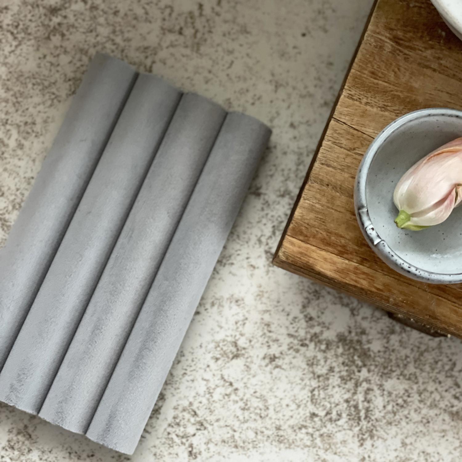 Acoustic Panel Sample Rounded Velvet Light Grey