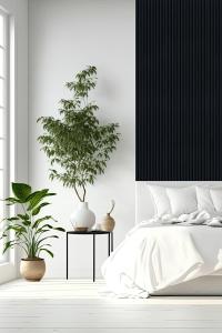 Akustikpanel | Väggpanel Rundad Sammet Svart