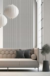 Akustikpanel | Väggpanel Rundad Vitlackerad ek