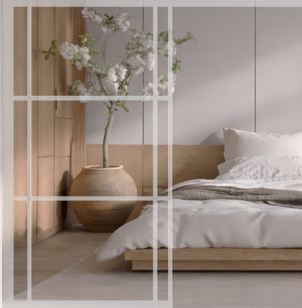 Sliding door + door white