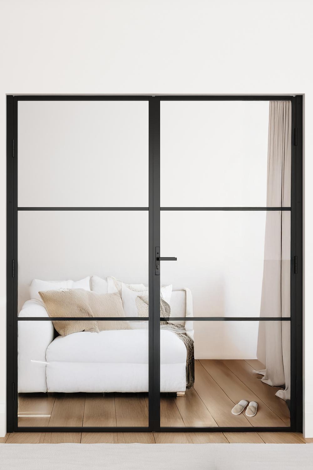 Industrivägg dörr + vägg svart