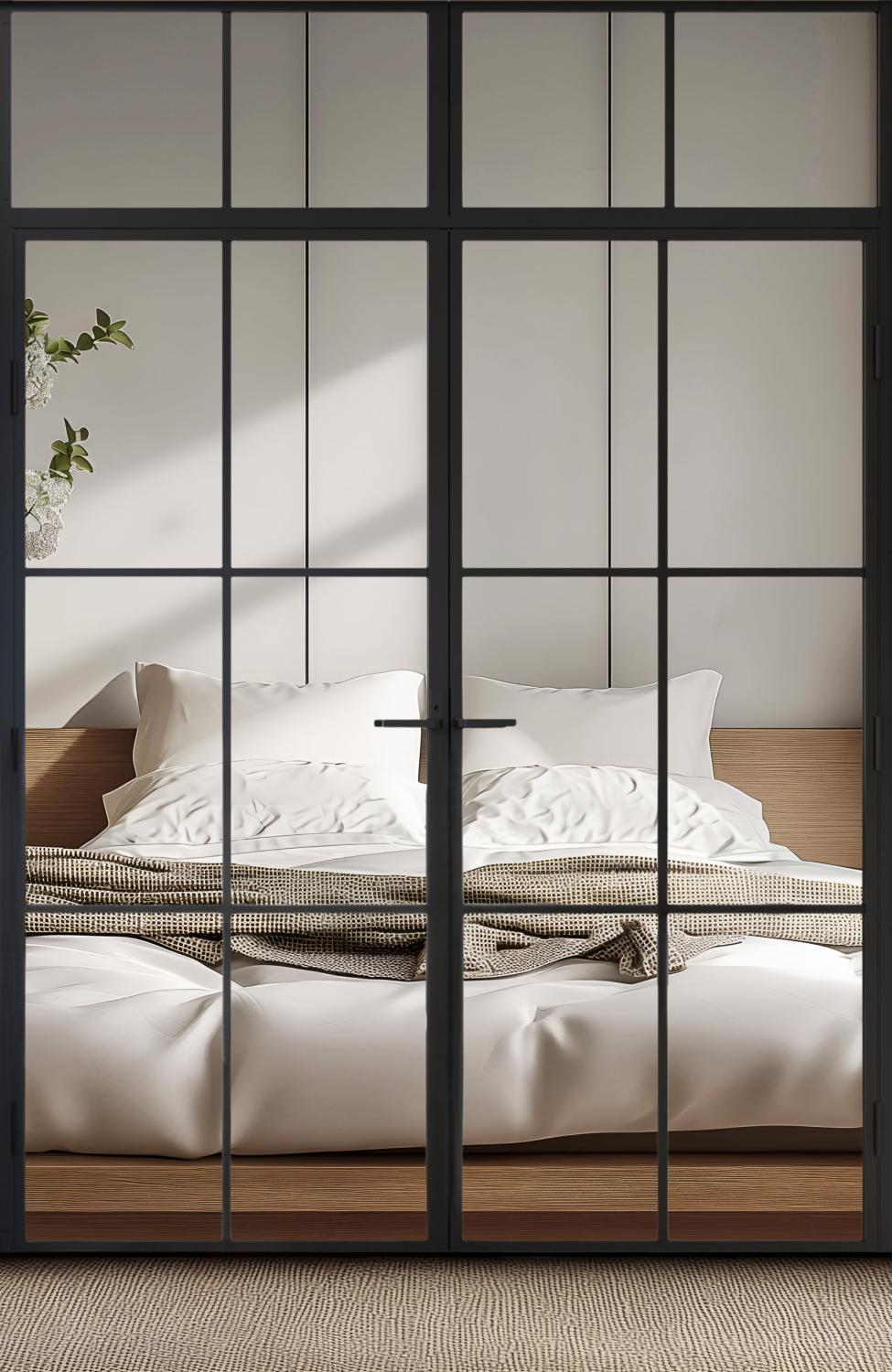 Industrivägg dörr + dörr överliggare svart