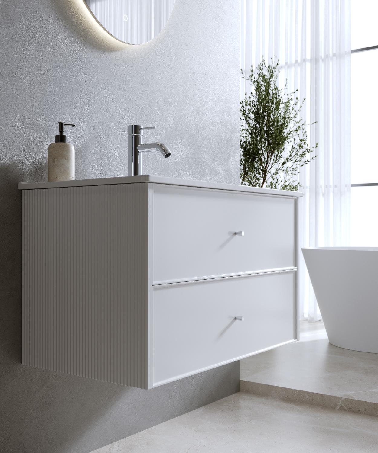 Vanity Frid Matte White 80 cm