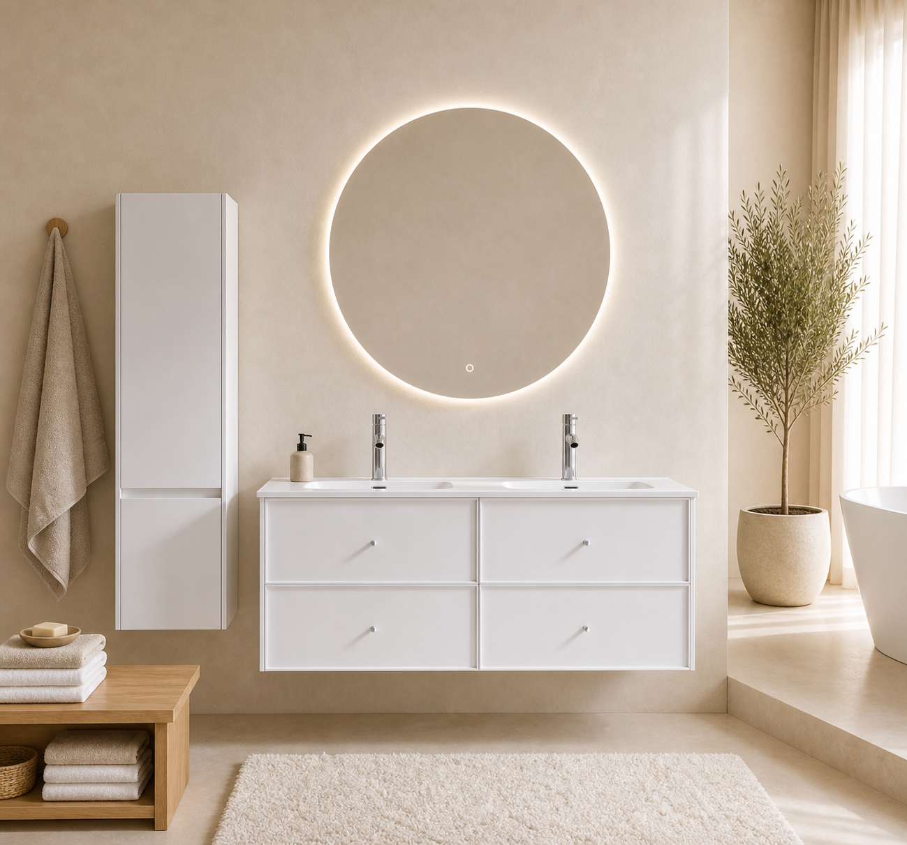 Vanity Frid Matte White 120 cm