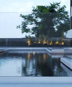 Glasräcke 2 sektioner stolpfritt