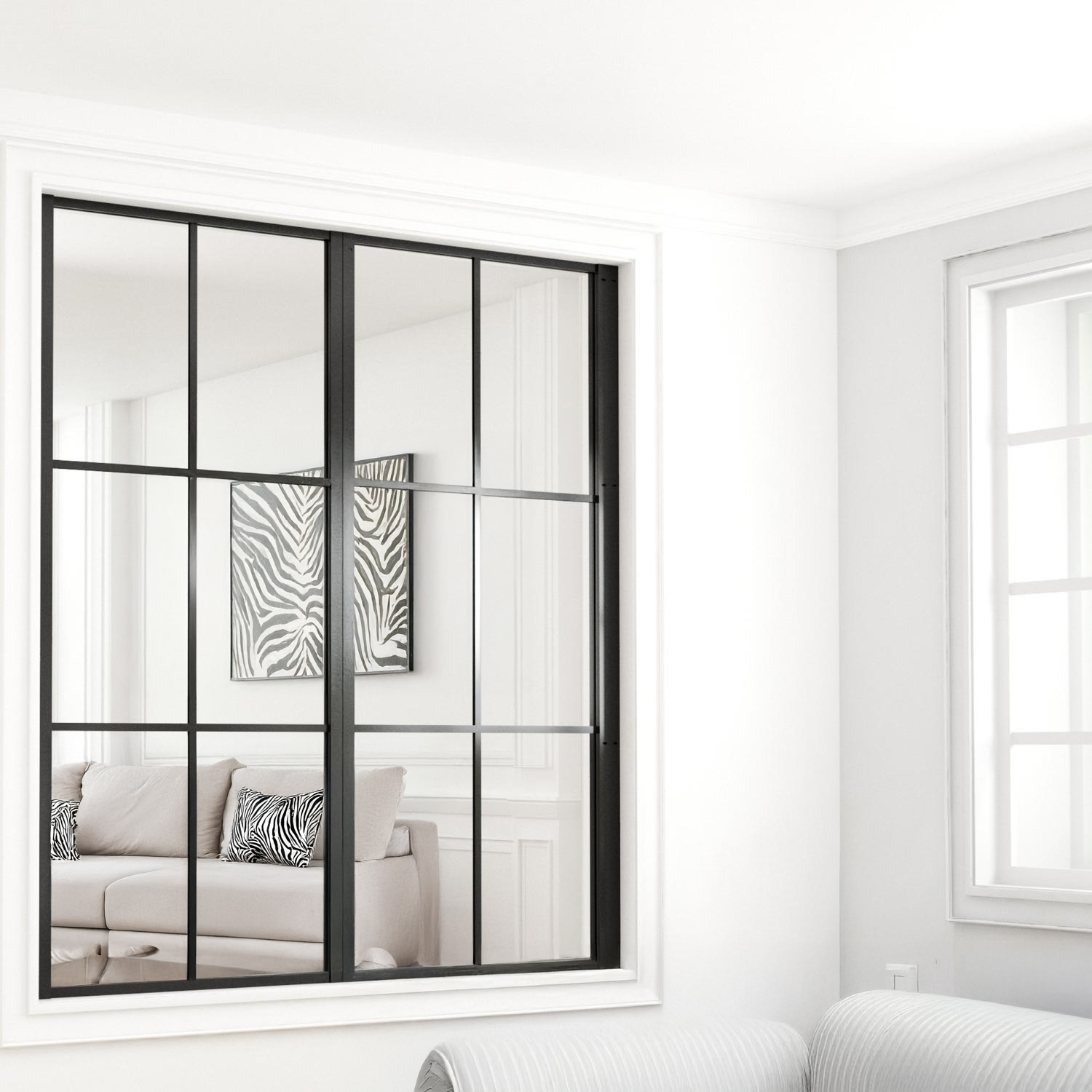 Industrivägg + industrivägg mellan 2 väggar svart