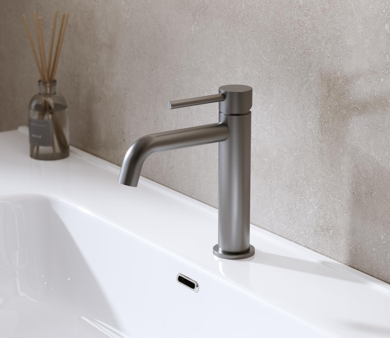 Washbasin Mixer Dis Low Gun Metal