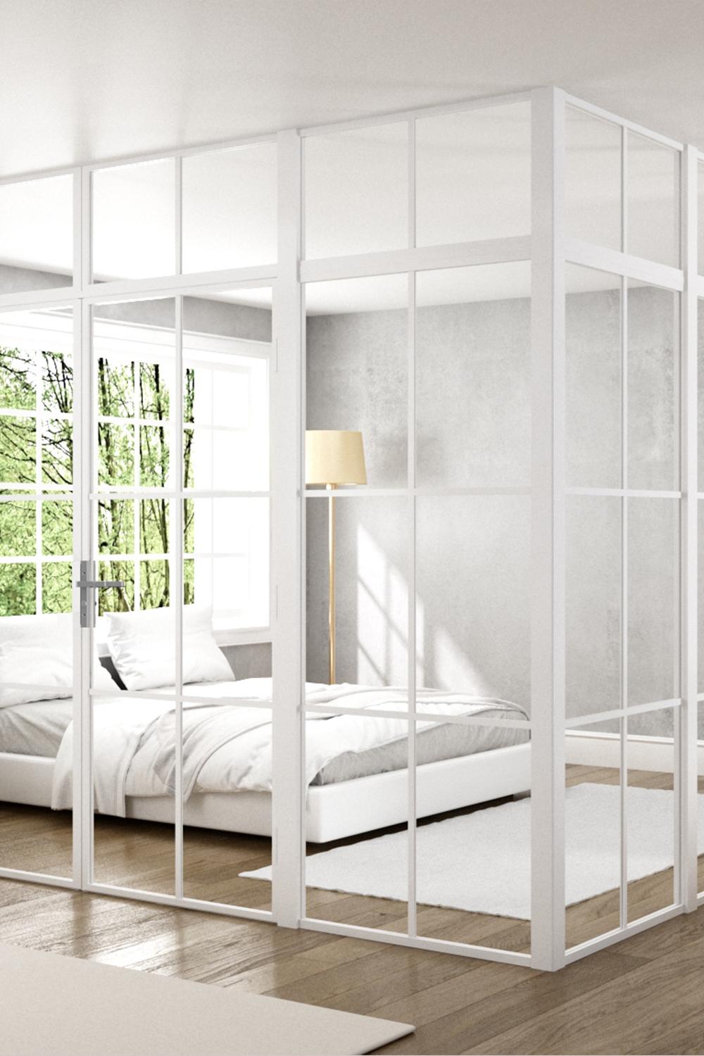 Extra industrial wall for corner overhang white