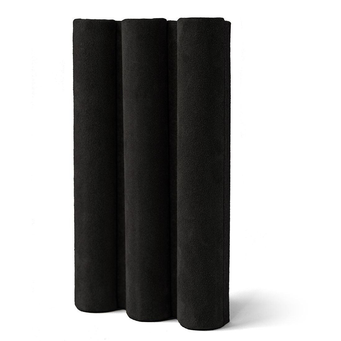 Acoustic Panel Leather Black, 240 x 60 cm