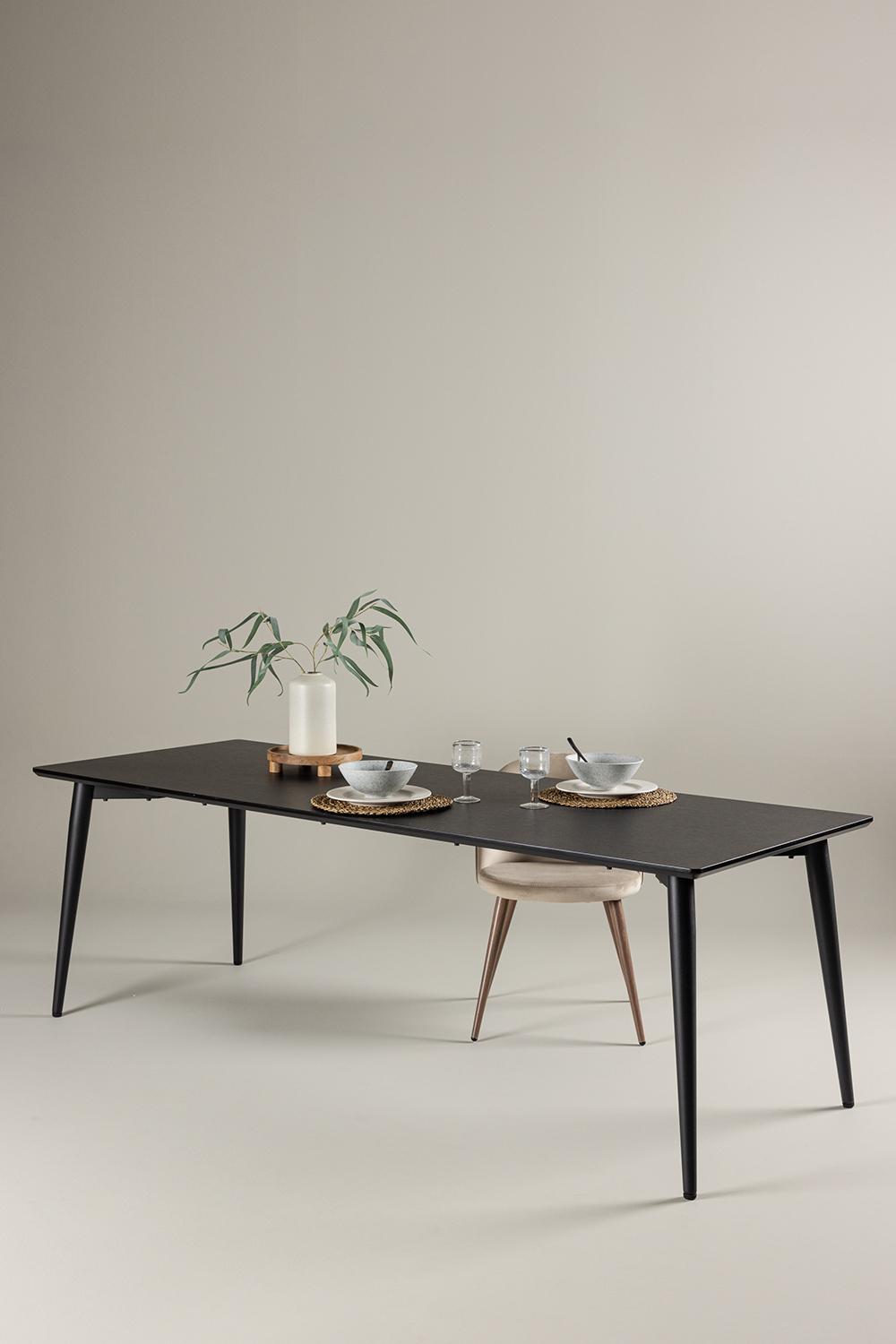 ELLIS Rektangulära Matbord Svart