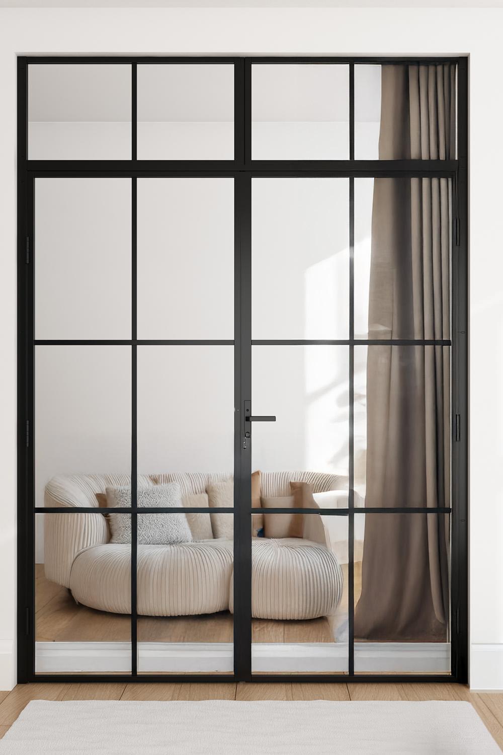 Industrialwall door + wall overhead black