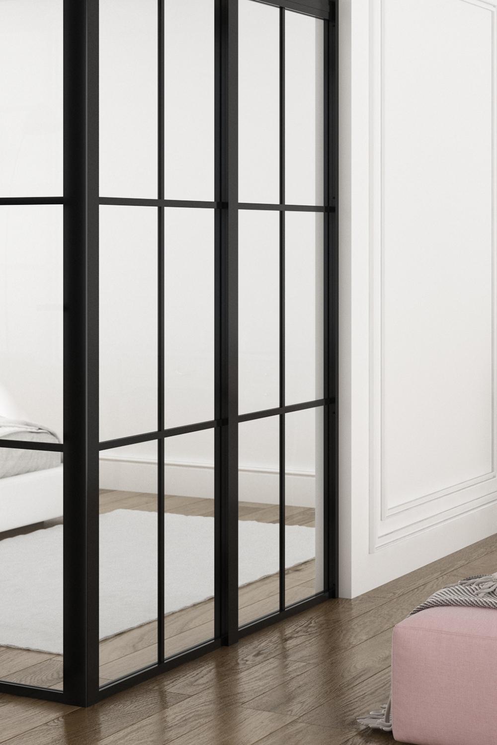 Extra industrial wall for corner black