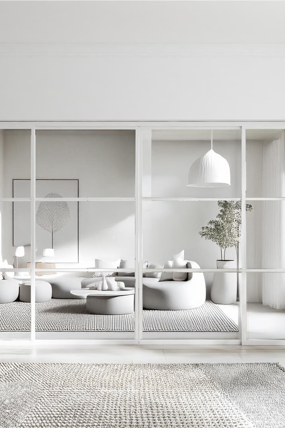 Skjutdörr 1 dörr 3 väggar vit