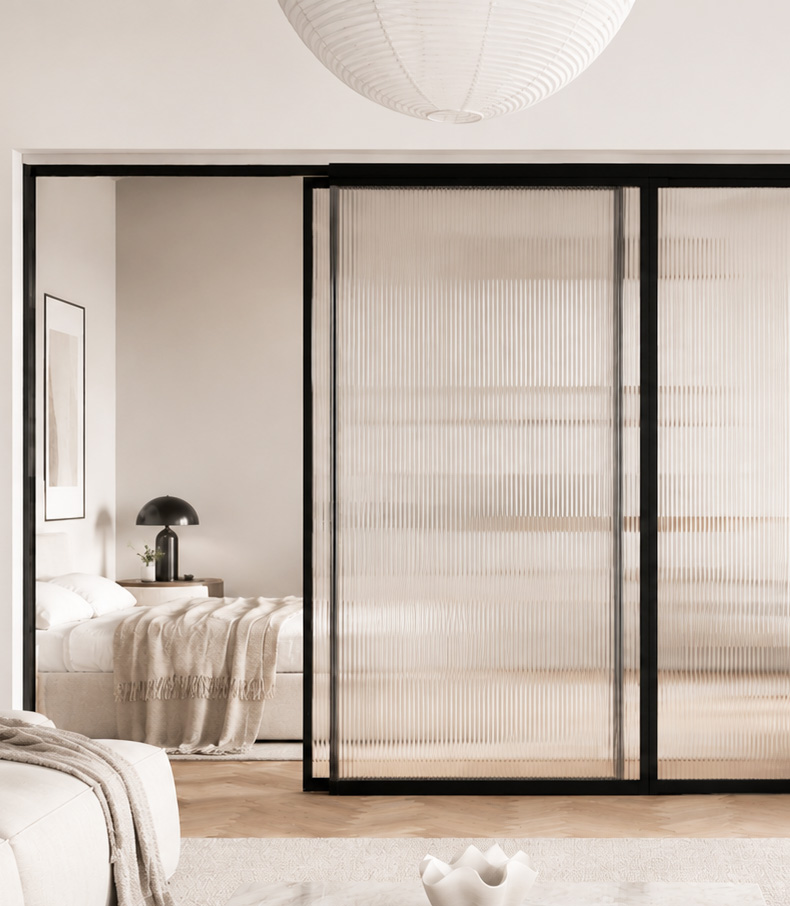 Sliding door 3 doors lined