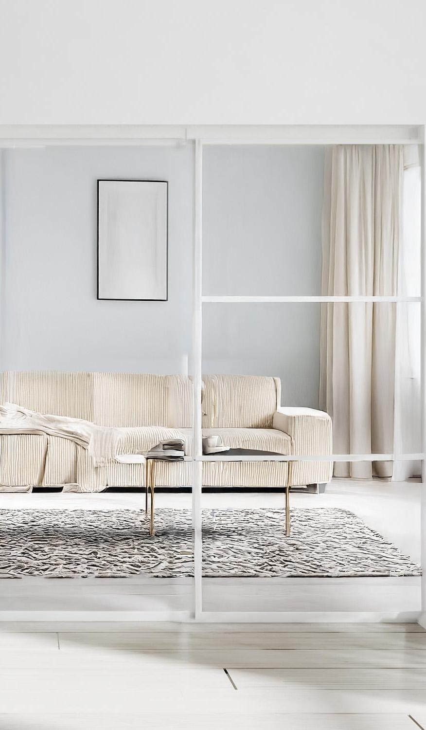 Skjutdörr + dörr vit