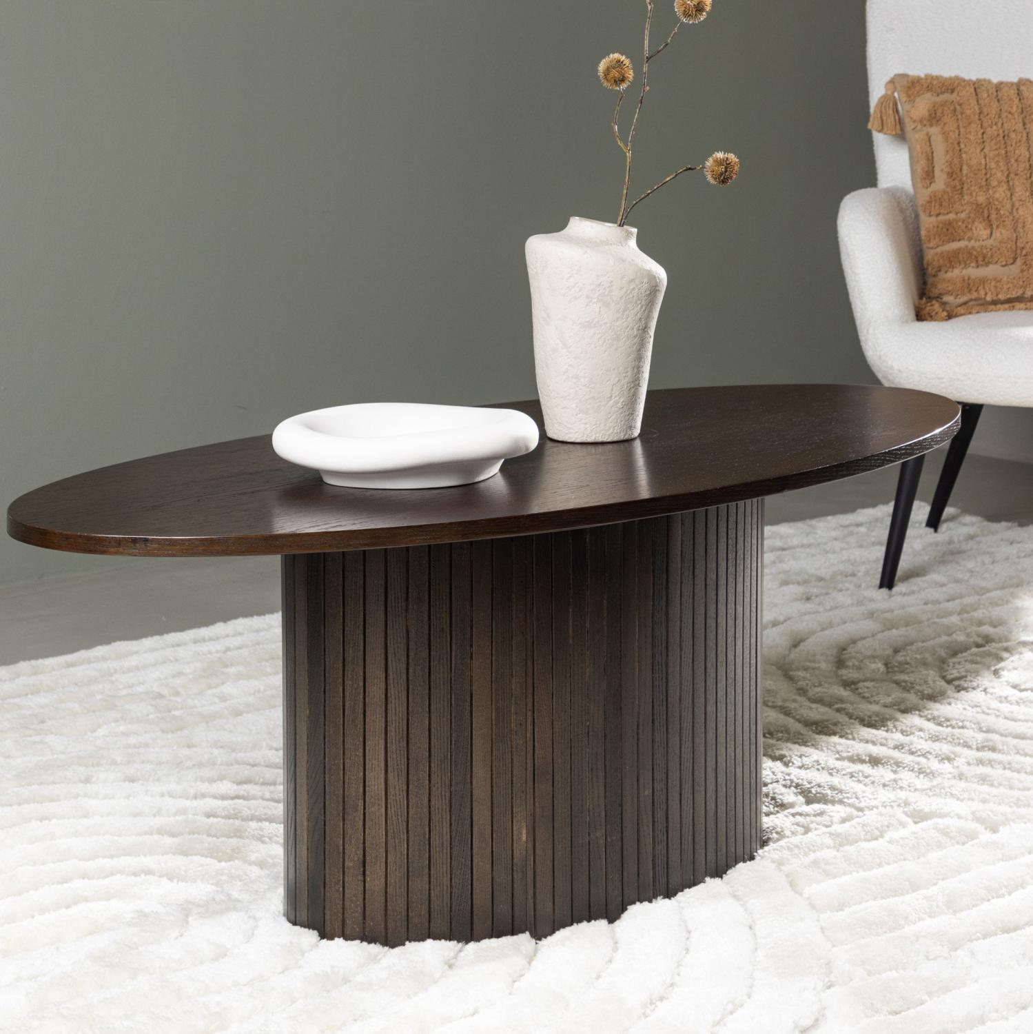 Bianca Oval Sofa Table  -  / Mocca