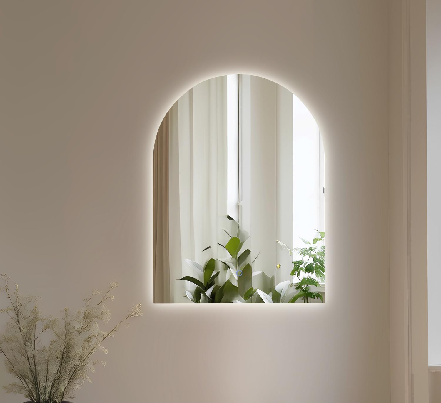 Mirror Glimra Arched 600 x 800 mm LED lighting