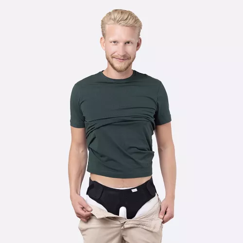Balder bråckband och ljumskbråckbandage, dubbelsidigt