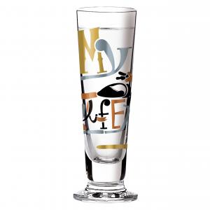 Snapsglas med häftig dekor -Black label