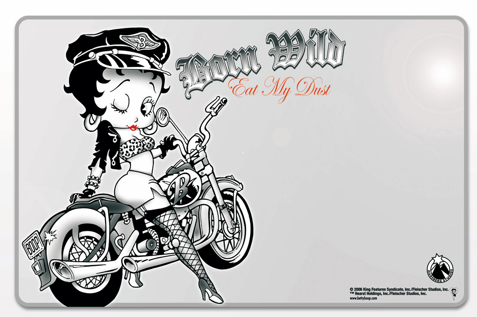 Betty Boop 10 bordstabletter "Born Wild - Eat my dust".