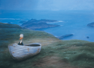 Kaj Stenvall Tavla "Den första på den sista stranden"