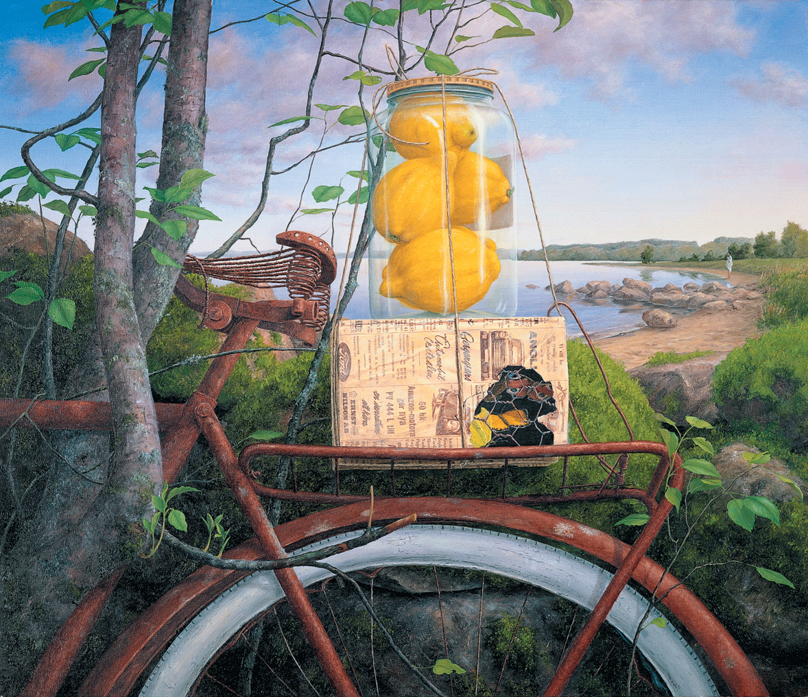 Lennart Nilsson Tavla "Citroner i glasburk"