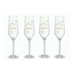 Champagneglas i kristall -  Kärleksgåvan - 4 glas