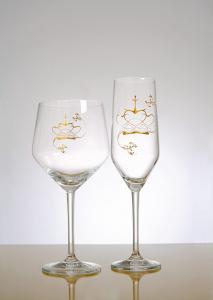 Champagneglas i kristall