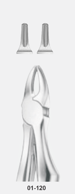 Tooth forceps for children with spring for upper incissors