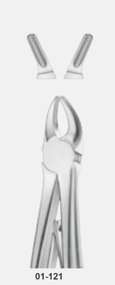 Tooth forceps for children, with spring, for upper milk molars