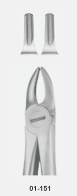 Tooth forceps for children without spring for upper incissors