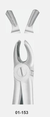 Tooth forceps for children without spring upper molar, right