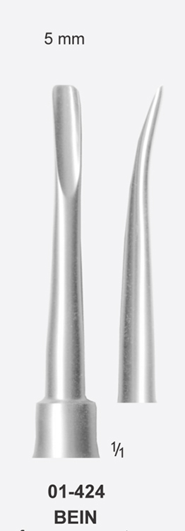 Tooth elevator, Bein Curved, 5mm