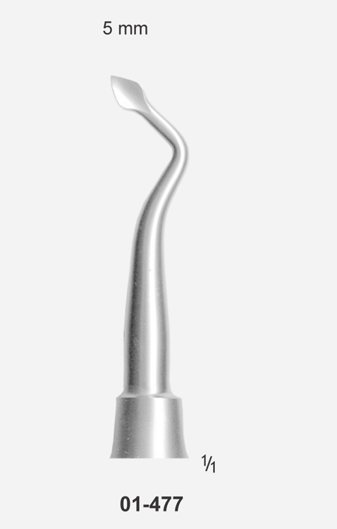 Tooth elevator, Bayonet Root Elevator 5 mm - Angled - Right
