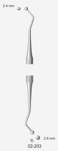 Burnisher, Ball Pointed 2.4 - 2.8 mm