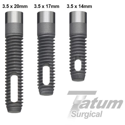 S Cylindrical Implants 3.5x14mm, Tatum Surgical