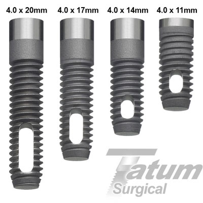 S Cylindrical Implants 4.0x14mm, Tatum Surgical