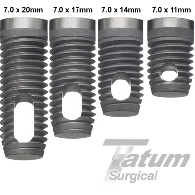 S Cylindrical Implants 7.0x11mm, Tatum Surgical