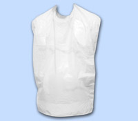 Förkläde vit plast 50st, Ex stor pat servett 50x56cm