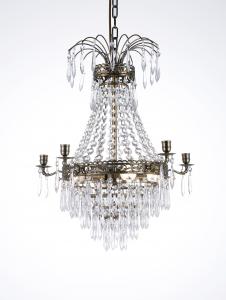 EMPIRE CLASSIC NY 5-arm Liten Antikmässing