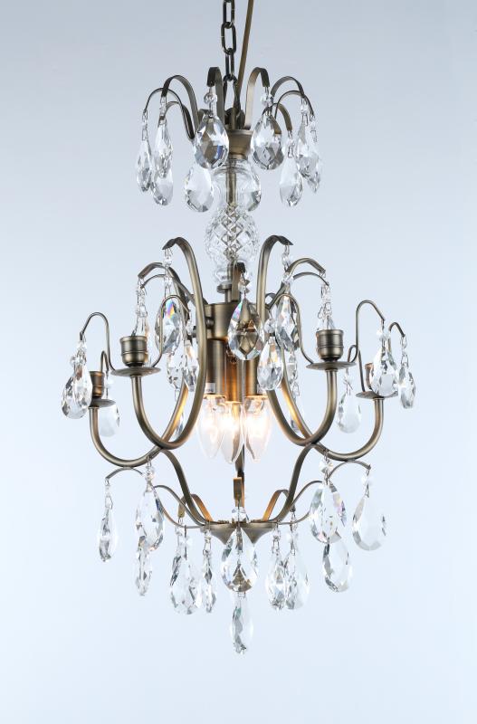 CHARLOTTE 5-arm Liten Antikmässing