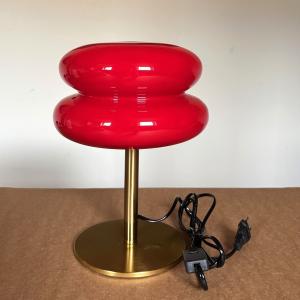 Bordslampa Röd/Antik