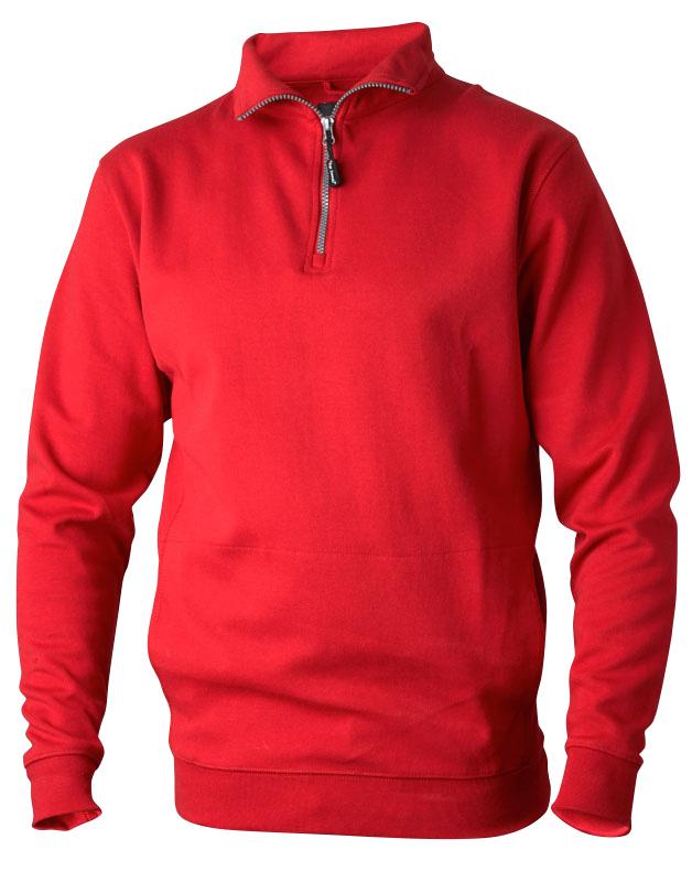 Sweatshirt zip röd